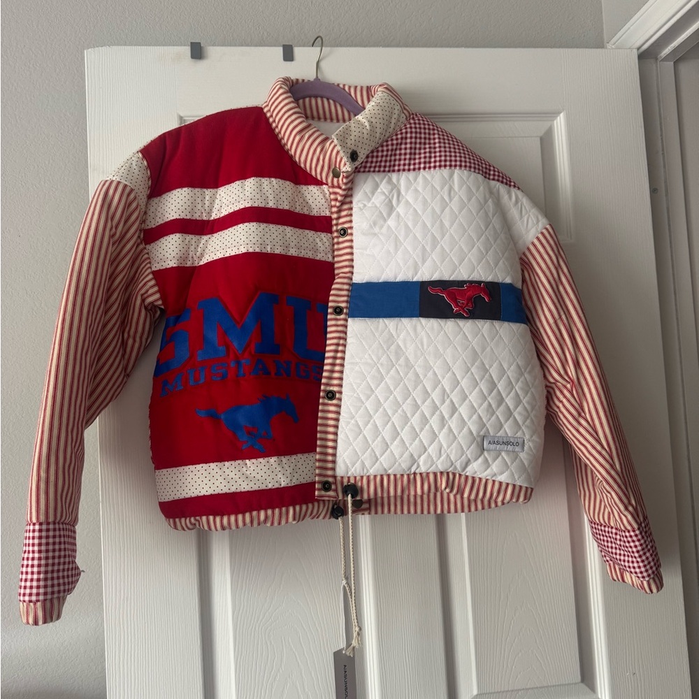 SMU  Patchwork Jacket - Red, White, Blue